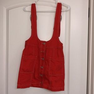 Forever 21 red overall dress